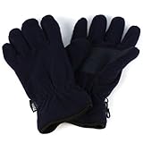 Ladies Winter Dual Thick Fleece Ski 3M Thinsulate Grip Snow Gloves Navy M/L Ladies Winter Dual Thick Fleece Ski 3M Thinsulate Grip Snow Gloves Navy M/L
