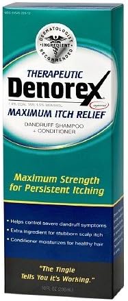 Denorex Therapeutic Dandruff Shampoo + Conditioner, Maximum Itch Relief 10 fl oz (Pack of 6) by Denorex