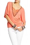 2b Deep V-Neck Crochet Trim Top