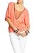 2b Deep V-Neck Crochet Trim Top