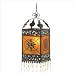 French Chateau Amber Glass Candle Lamp Hanging Lantern [Kitchen]