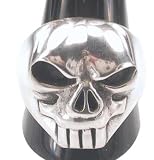 Hardcore Motorcycle Biker Skull Pewter Ring