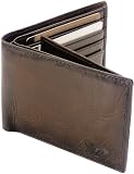 Fossil Mens Leather Wallet - Virginia Tech - Traveler (Color: Brown) by FOSSIL