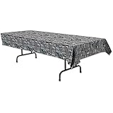 Beistle Stone Wall Tablecover, 54 by 108-Inch, Multicolor
