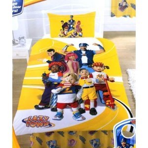 Childrens Kids Lazy Town Bedding Duvet Cover Set, Twin Bed