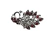 Maroon Zircons Ring Silver Tone Ring Bollywood Jewelry Gift