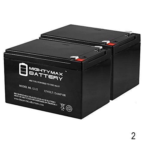 Mighty Max Battery 12V 12AH SLA Battery for Ezip 750 Electric Scooter - 2 Pack
