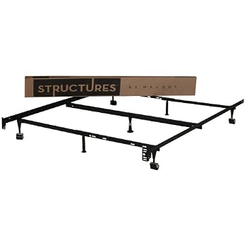 Set A Shopping Price Drop Alert For STRUCTURES by Malouf Heavy Duty 7-Leg LINENSPA Adjustable Metal Bed Frame with Center Support and Rug Rollers - (Queen, Full XL, Full, Twin XL, Twin)