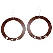 CZ & Wood Sterling Silver Earrings