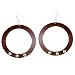 CZ & Wood Sterling Silver Earrings
