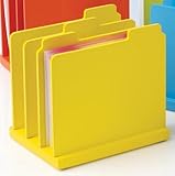 Design Ideas 3484103Y Desktop File Organizer 4-Tab - Yellow