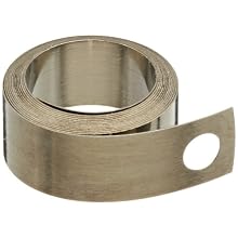 Constant Force Spring, 301 Stainless Steel, Inch, 2500 Cycle Life, 15" Extended Length, 0.187" Width, 0.29" ID, 0.34" OD, 0.13" End Hole Diameter, 0.49lbs/in Load Capacity (Pack of 5)