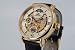 Adee Kaye Mens Mechanical Dual Timezone Skeleton Watch with Sun and Moon Dial