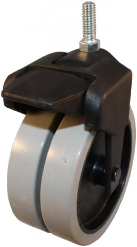 Jacob Holtz 405-2XTPR-27-WB 4" X-Caster, thermoplastic rubber caster dual wheel with brake (set of 4)