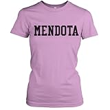 Mendota Collegiate Ladies Fine Jersey T-Shirt (Black), Pink, L