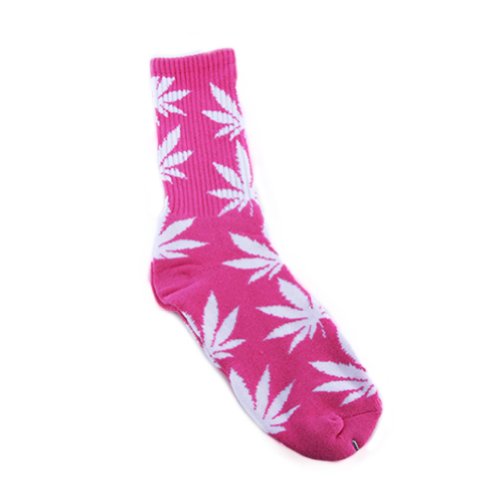 Gemswedding One Pair New Plantlife Marijuana Weed Leaf Cotton High Socks Men/women