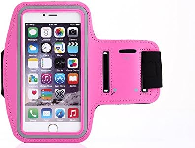 Running Armband with Touchscreen Window and Earphone Hole for 6plus/6splus,samsung S6edge+, Note 4, 5 and Other Smartphone (Rose, for Iphone6plus/6splus(5.5inch）)