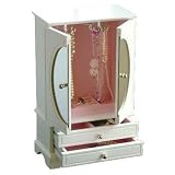  Mele White Jewelry Box- Dual Necklace Storage