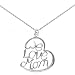 Sterling SIlver WE LOVE MOM Heart Pendant on 16-18in Adjustable Necklace