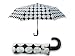 Marimekko Kivet Auto Open-Close Umbrella - Black/White
