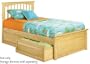 Twin Size Platform Bed with Raised Panel Footboard Natural Maple Finish
