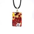 Handmade Murano Glass Pendant - Lisa Rectangle S Red/Gold Style 6 Handmade Murano Glass Pendant - Lisa Rectangle S Red/Gold Style 6