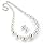 Pearl & Bead Fashion Necklace & Pierced Stud Earrings Set Cream