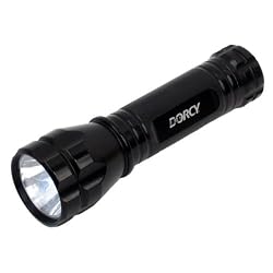 Dorcy 41-4297 160 Lumen LED Aluminum Flashlight with Batteries and Built-In Battery Indicator