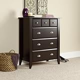 Sauder Shoal Creek 4-Drawer Chest in Jamocha Wood