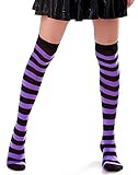 HDE Women's Extra Long Opaque Striped Over Knee High Stockings Socks
