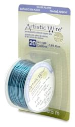 Artistic Wire 20-Gauge Silver Plated Christmas Green Wire, 6-Yards