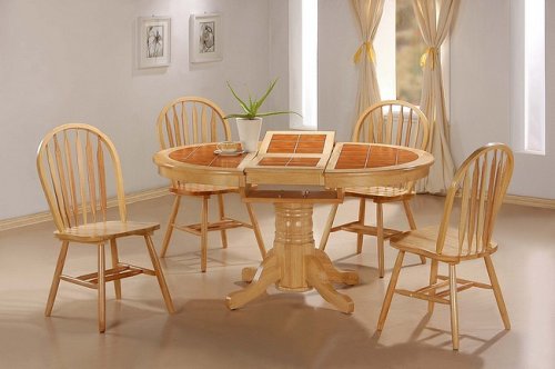 All Natural Terracotta 5 Piece Dining Set By Coaster Furniture