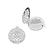 Yueton 10pcs Silver Round and Heart Shape Plated Photo Locket Frame Pendants (Silver)