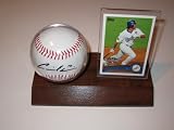 Andre Ethier Los Angeles Dodgers Signed Autographed Baseball & Holder Plus Card Coa