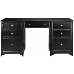 Oxford Executive Desk, 30.5Hx63W, BLACK