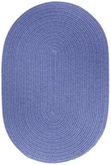 Braided 5' x 8' Oval Solid Color Area Rug (Many Colors Available) (French Blue)