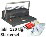 Zoom Produkt-Bild: PEACH Bindemaschine Star Binder 21, bis 350 Blatt inkl. 120 tlg. Starterset