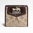 Coach Madison Op Art Signature Wallet Bag 43255 Khaki