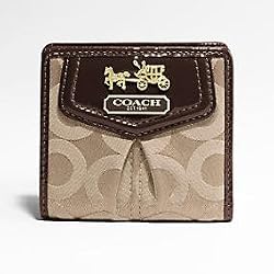 Coach Madison Op Art Signature Wallet Bag 43255 Khaki