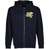 NCAA Canisius College Golden Griffins Navy Blue Logo Applique Midweight Full Zip Hoody