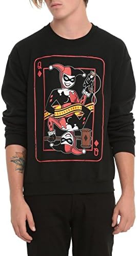 DC Comics Harley Quinn Crew Pullover Size : Large