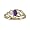 10k Yellow Gold Oval Amethyst And Diamond Ring (Size 4.5)