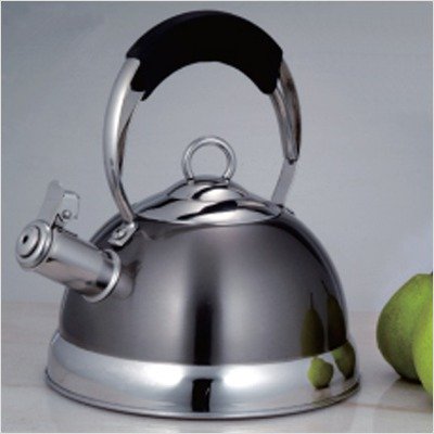 Creative Home Jupiter 2.6 Qt Stainless Steel Whistling Tea Kettle- Metallic Smoke