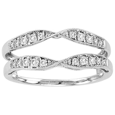 Round solitaire engagement ring enhancers