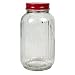 Tag Vintage Glass Jar with Metal Lid, Clear, Large, 5.25-Cup Capacity