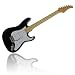 C.GIANT E-Gitarre S-Modell Schwarz mit Ahorn Hals