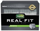 Depend Underwear Real Fit Maximum Absorbency for Men, Large/X-Large, 10 Count (Pack of 4)