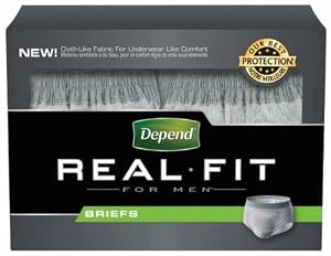 Depend Underwear Real Fit Maximum Absorbency for Men, Small/Medium, 12 Count