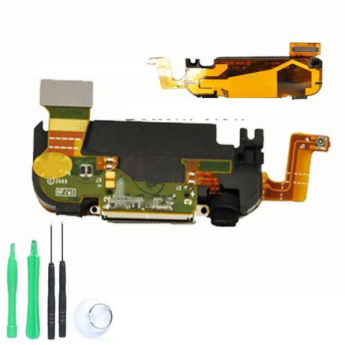 iPhone 3GS 8GB 16GB 32GB Replacement Charging Dock Port Complete Assembly with Charging/Sync Port, Buzzer/Ringing/Loudspeaker, Microphone and Antenna *INCLUDING TOOLS TO DISASSEMBLE THE PHONE AND STEP BY STEP GUIDE**