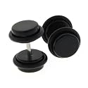 2 Stück Fake Plug in 8mm schwarz / Blackline